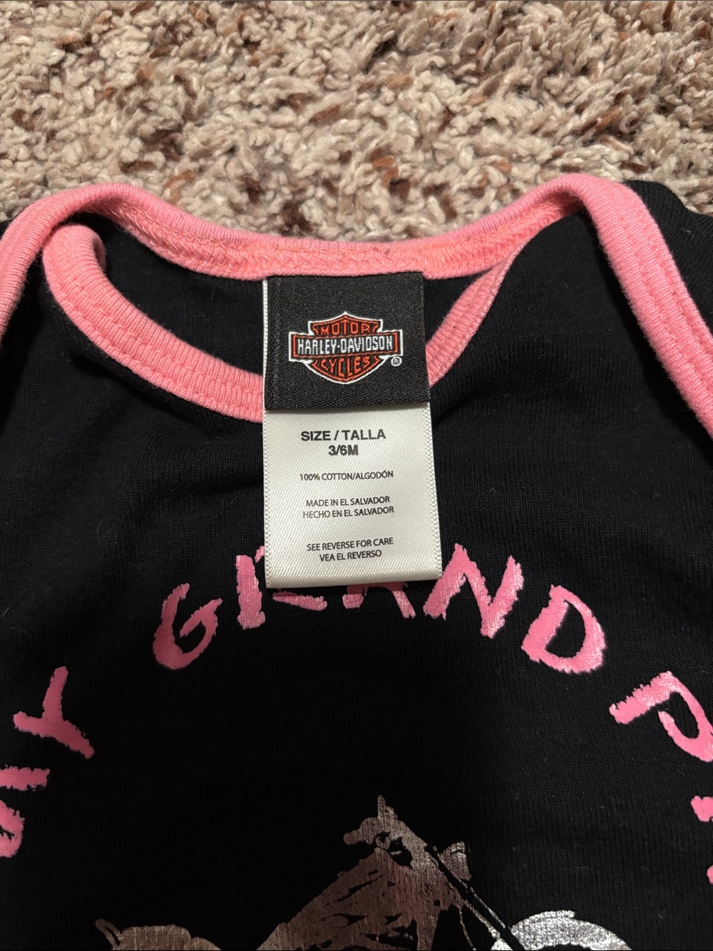 Harley Davidson girls onesies (2) - Picture 2 of 5
